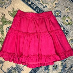 Hill House Paz Linen Mini Skirt Hot Pink